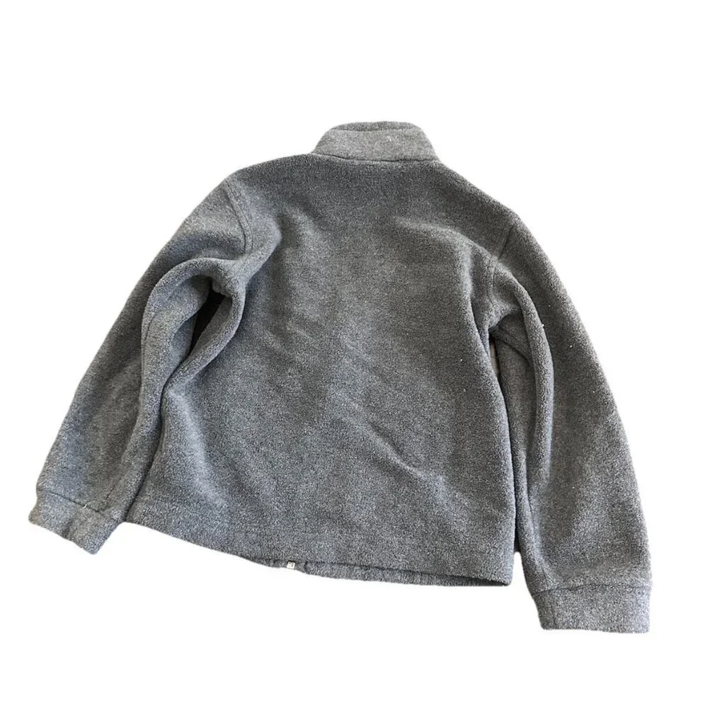 Columbia Jacket Kids 4/5 Gray Fleece Full Zip Preppy Casual Hiking